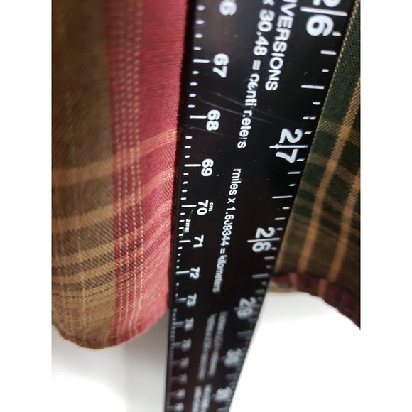 417 by Van Heusen Men's Indigo multicolored Plaid  Shirt Size L cotton VTG - Picture 8 of 12